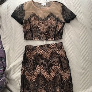 Tobi two piece lace and mesh dress